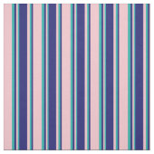 Roze, Midnight Blue en Light Zee Green Stof (Swatch)