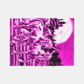 Roze midnight Unicorn Fleece Blanket Deken (Voorkant (Horizontaal))