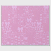 Roze Mignon Coquette Roze Strik Baby- of Bruilofts Cadeaupapier (Vlak)