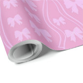 Roze Mignon Coquette Roze Strik Baby- of Bruilofts Cadeaupapier (Rol Hoek)