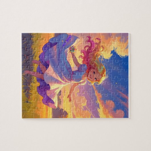 roze mij veld legpuzzel (Horizontaal)