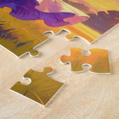 roze mij veld legpuzzel (Zijkant)