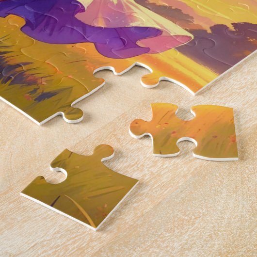 roze mij veld legpuzzel (Zijkant)