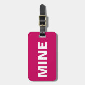 roze mijn bagagelabel (Voorkant verticaal)
