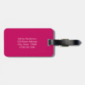 roze mijn bagagelabel (Achterkant horizontaal)
