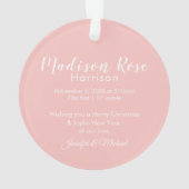 Roze| Mijn eerste Kerstmis met oma en opa Ornament (achterkant)