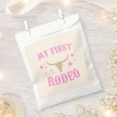 Roze mijn eerste Rodeo Cowgirl eerste verjaardag Bedankzakje (Geknipt)