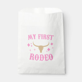 Roze mijn eerste Rodeo Cowgirl eerste verjaardag Bedankzakje