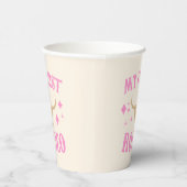 Roze mijn eerste Rodeo Cowgirl eerste verjaardag Papieren Bekers (Rechts)