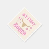 Roze mijn eerste Rodeo Cowgirl eerste verjaardag Servet (Hoek)
