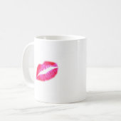 Roze mijn lips koffiemok (Voorkant links)