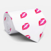 Roze mijn lips stropdas (Opgerold)