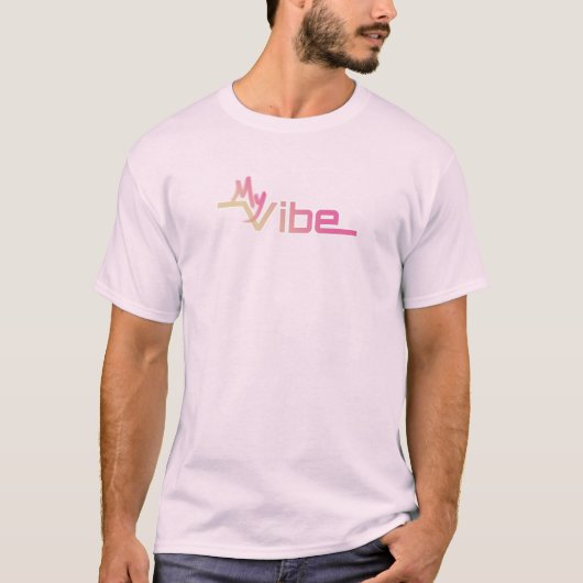 Roze mijn vibe tekstontwerp t-shirt (Voorkant)