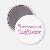 Roze Milieu Ingenieur Magneet (Voorkant / Achterkant)