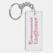 Roze Milieu Ingenieur Sleutelhanger (Voorkant Links)