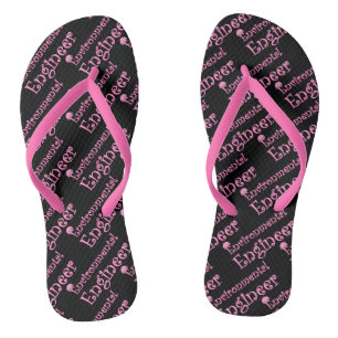 Roze milieu-ingenieur teenslippers