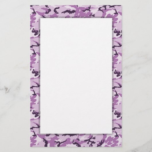 Roze militair patroon van Camouflage Briefpapier (Voorkant)