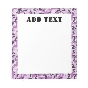 Roze militair patroon van Camouflage Notitieblok