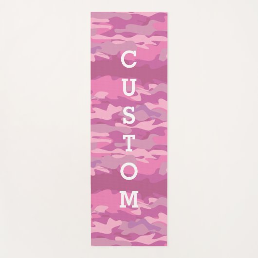 Roze militaire camouflage van het camouflage leger yogamat (Voorkant)