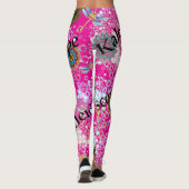 Roze Milkshake Steampunk Leggings (Achterkant)