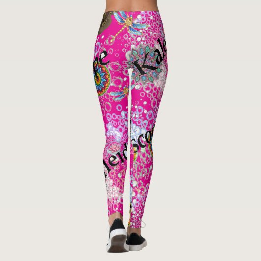 Roze Milkshake Steampunk Leggings (Achterkant)