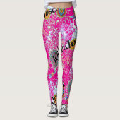 Roze Milkshake Steampunk Leggings (Voorkant)