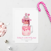 Roze Milkshake Zoete Feestdagen Kerstmis Feestdagenkaart