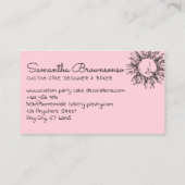 Roze Millennium Abstract Celestial Sun Visitekaartje (Achterkant)