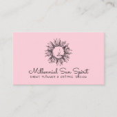 Roze Millennium Abstract Celestial Sun Visitekaartje (Voorkant)