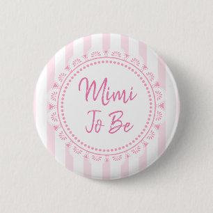  roze mimi om Lacey Baby shower te zijn Ronde Button 5,7 Cm
