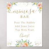 Roze Mimosa Bar Bord Poster (Voorkant)
