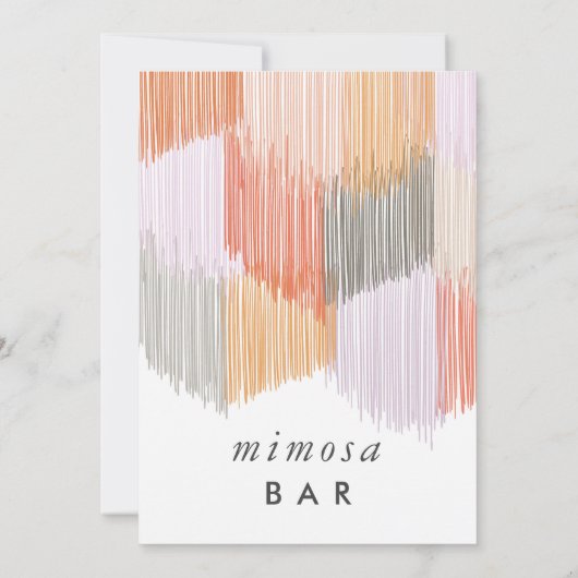 Roze Mimosa Bar Fringe Bachelorette Tafelteken (Achterkant)