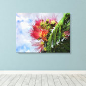 Roze Mimosa Bloeiende Boom  Canvas Afdruk (Insitu (Houten vloer))