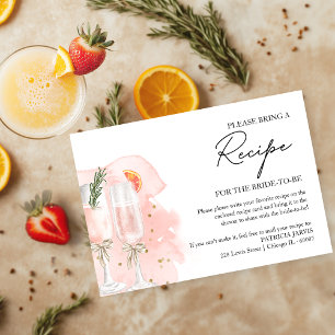 Roze Mimosa Bruidsborrel Recept Verzoek Kaart