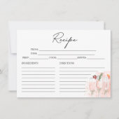 Roze Mimosa Bruidsfeest Receptkaart Kaart (Voorkant)