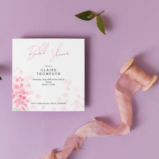 Roze Mimosas Bridal Shower Kaart