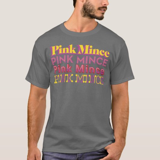 Roze mince-ras t-shirt (Voorkant)