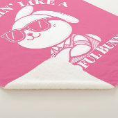 Roze "Mindful Bunny" Gezellig Sherpa Deken (3/4)