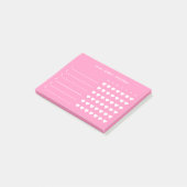 Roze Mini Gewoonte Tracker Plaknotities Post-it® Notes (Schuin)