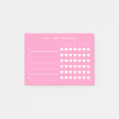 Roze Mini Habit Tracker Sticky Notes (Voorkant)