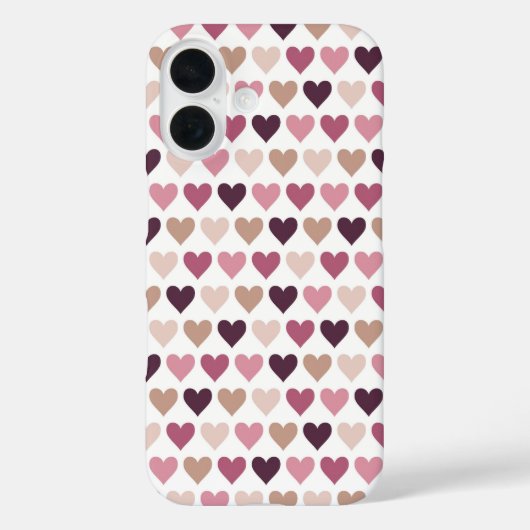 Roze Mini Harten en Pruim Romantisch Liefdesmotief Case-Mate iPhone Case (Achterkant)