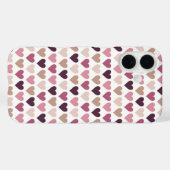 Roze Mini Harten en Pruim Romantisch Liefdesmotief Case-Mate iPhone Case (Achterkant (horizontaal))