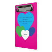 Roze mini klembord met harten (Angled2)