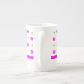  roze mini-print Floral Bone China Mok (Achterkant)