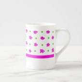  roze mini-print Floral Bone China Mok (Rechts)