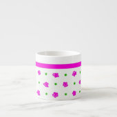  Roze mini-print Floral Espresso Mok (Voorkant)