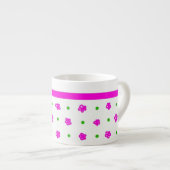  Roze mini-print Floral Espresso Mok (Voorkant rechts)