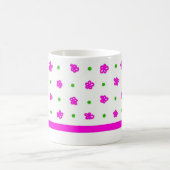 roze mini-print, Floral Klassieke Mok (Center)