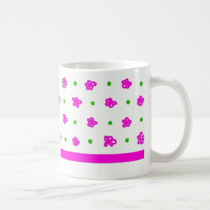 roze mini-print, Floral Klassieke Mok