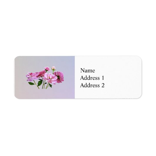 Roze Miniatuur Rozen Etiket (Voorkant)